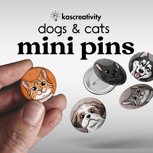 Dogs & Cats Mini Button Pins
