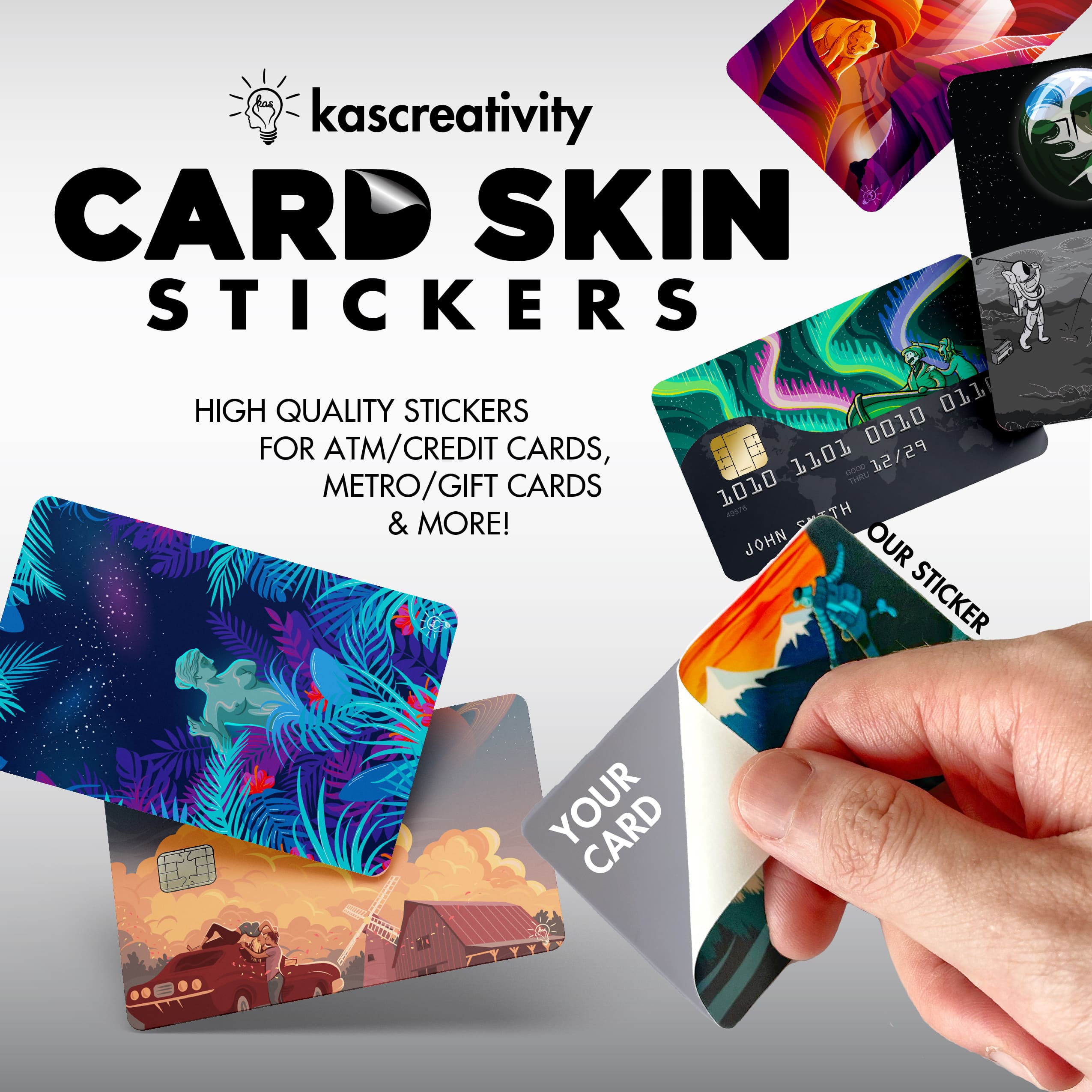 Illustrated Collection - Card Skin Stickers – kascreativity