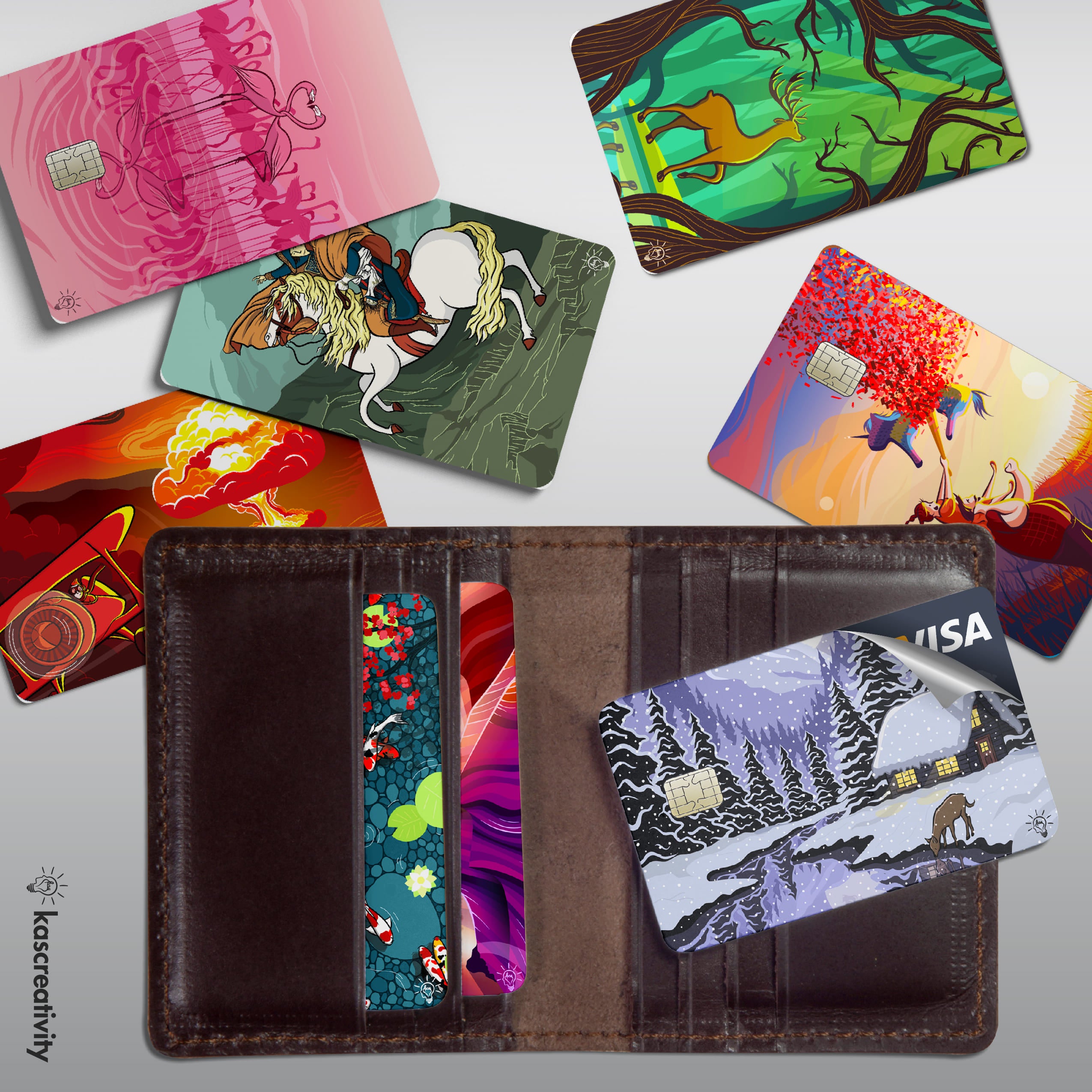 Illustrated Collection - Card Skin Stickers – kascreativity